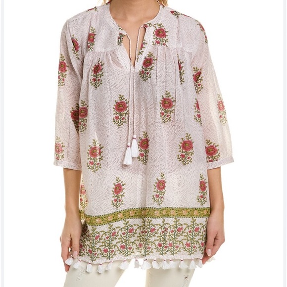 Roller Rabbit Floral Cover Up Tunic - Picture 1 of 9
